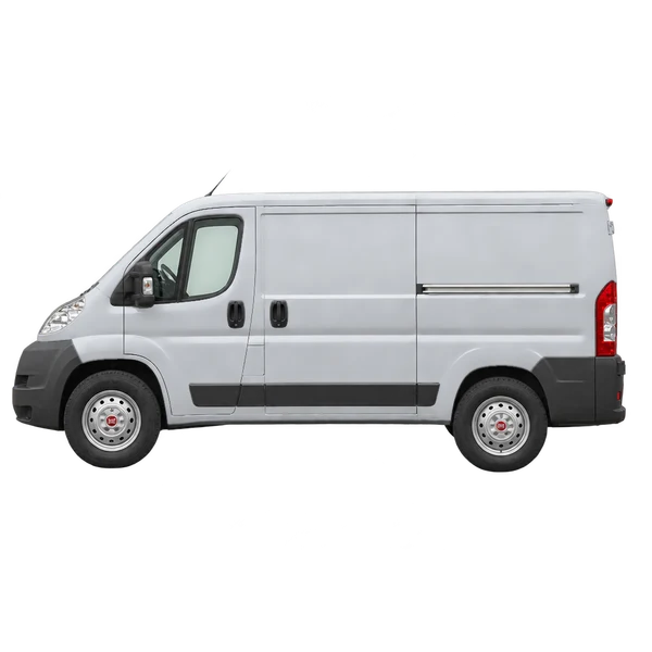 シルバーの2012 Fiat Ducato(側面(左向き)ビュー)