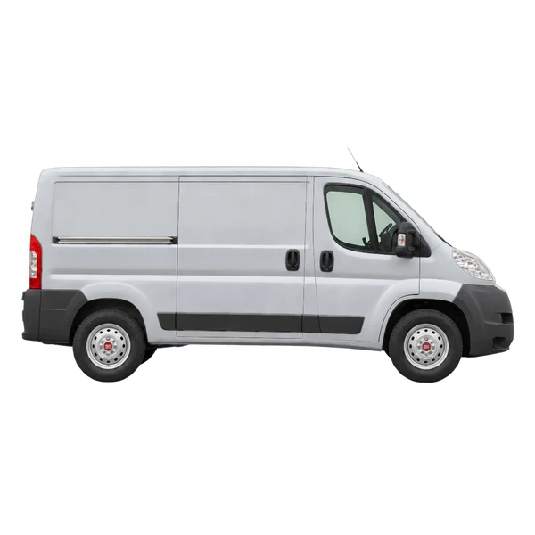 シルバーの2012 Fiat Ducato(側面(右向き)ビュー)
