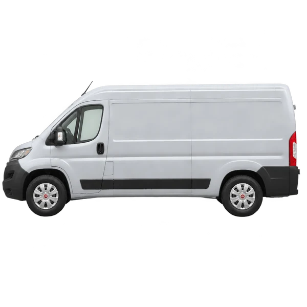Fiat Ducato 2026 prata, vista lateral (voltada para a esquerda)