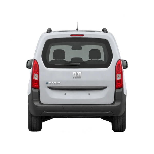 Fiat E-Doblo 2026 argent, vue arrière