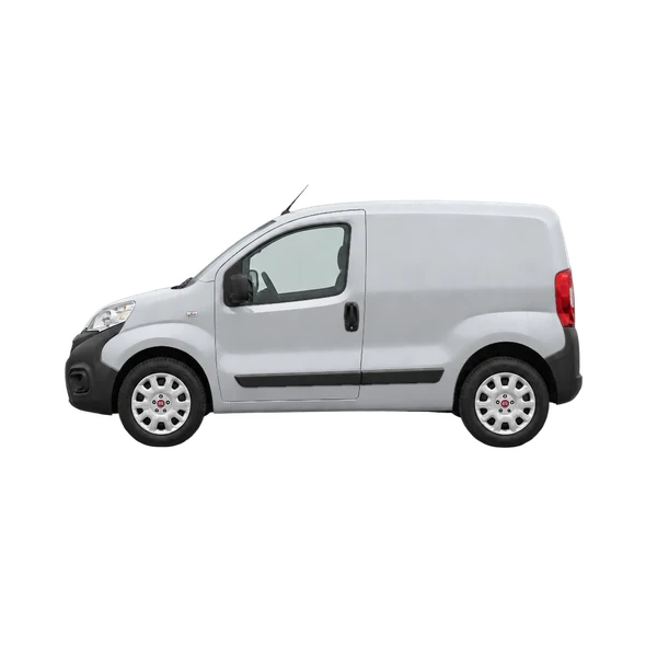 Fiat Fiorino 2021 en plateado, vista lateral (mirando a la izquierda)