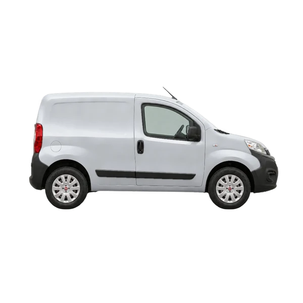 Fiat Fiorino 2022 باللون فضي، منظر منظر جانبي (باتجاه اليمين)