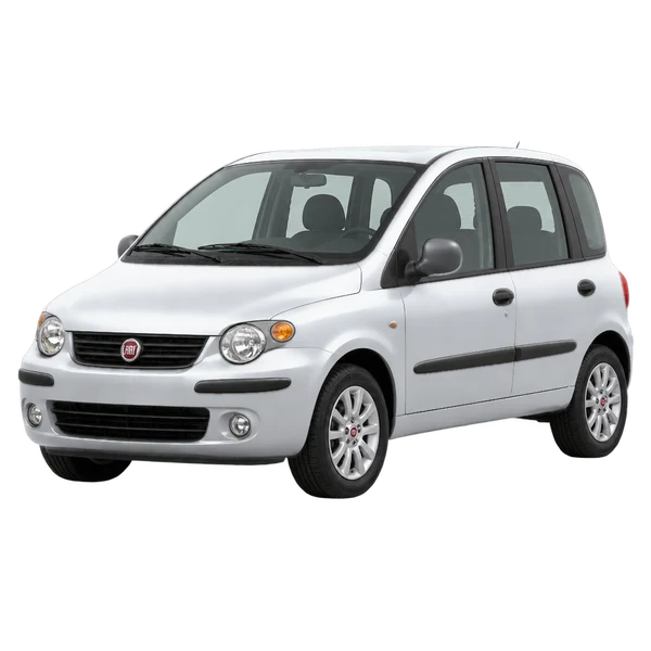 2015 FIAT MULTIPLA — Front three-quarter (facing left), silver