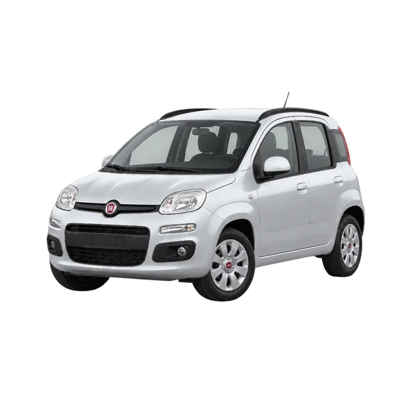 Fiat Panda 2014 en plateado, vista frontal tres cuartos (hacia la izquierda)