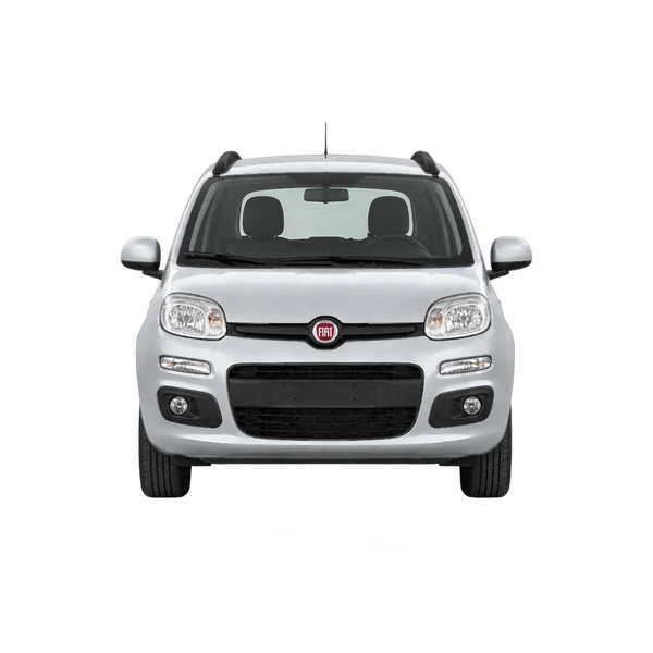 Fiat Panda 2014 باللون فضي، منظر أمامي