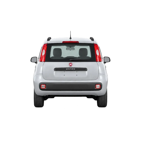 Fiat Panda 2014 باللون فضي، منظر من الخلف
