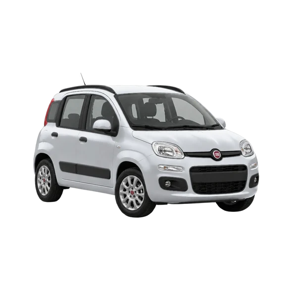 Fiat Panda 2015 en plateado, vista frontal tres cuartos (hacia la izquierda)