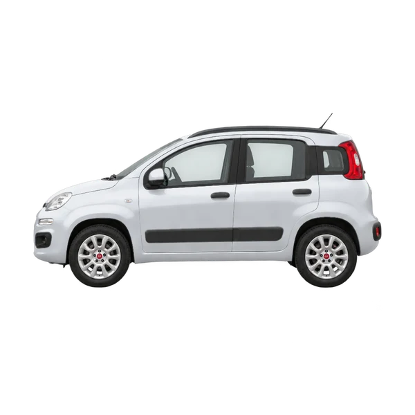 シルバーの2015 Fiat Panda（側面（左向き）ビュー）