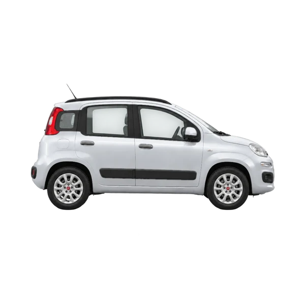 シルバーの2015 Fiat Panda（側面（右向き）ビュー）
