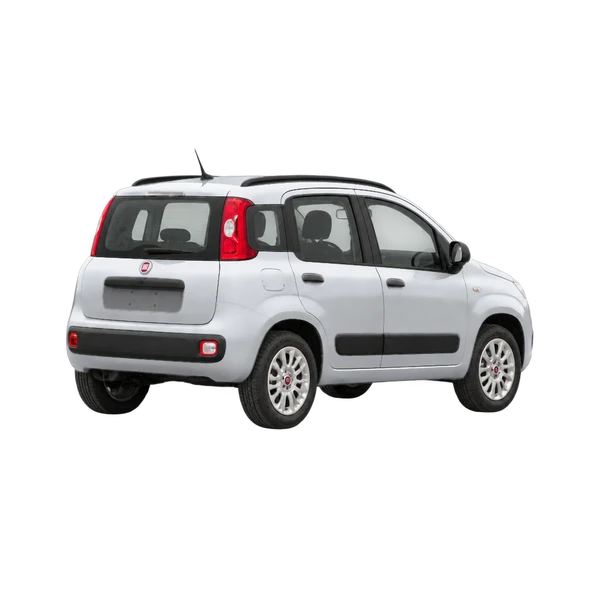 Fiat Panda 2020 en plateado, vista tres cuartos trasero (mirando a la derecha)