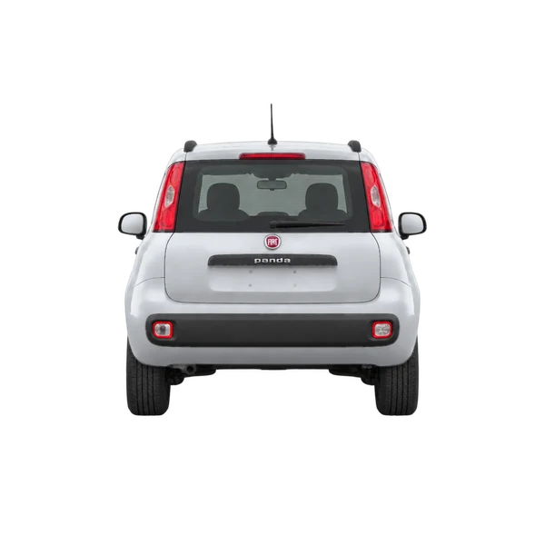 Fiat Panda 2020 باللون فضي، منظر من الخلف
