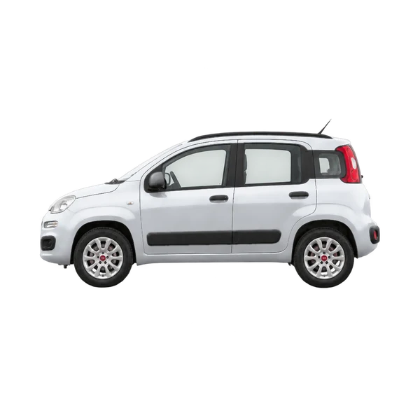 Fiat Panda 2020 باللون فضي، منظر جانبي (متجه إلى اليسار)