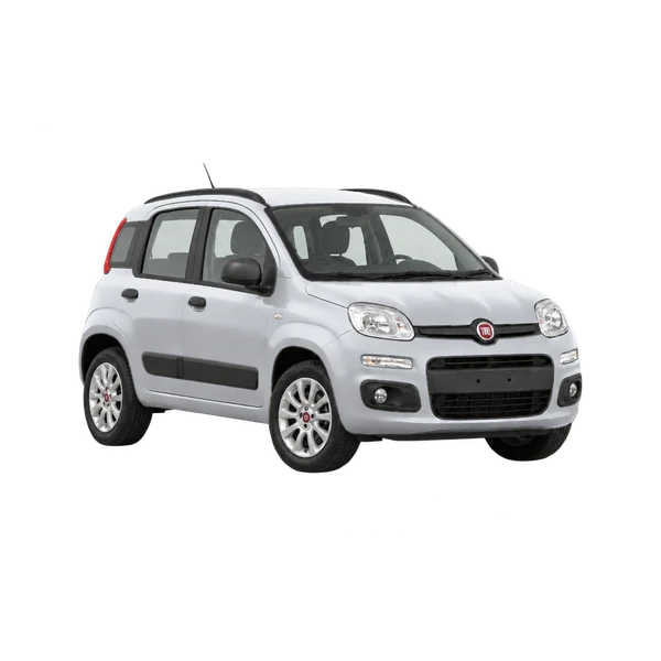Fiat Panda 2021 en plateado, vista tres cuartos frontal (mirando a la derecha)