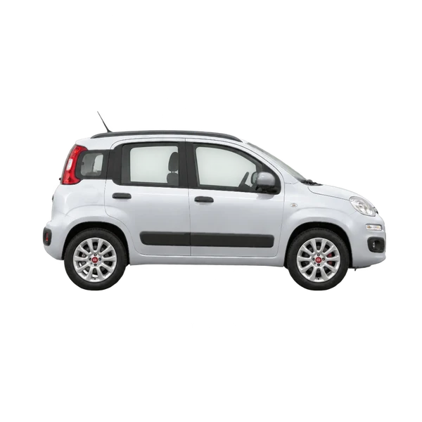 Fiat Panda 2021 en plateado, vista lateral (hacia la derecha)