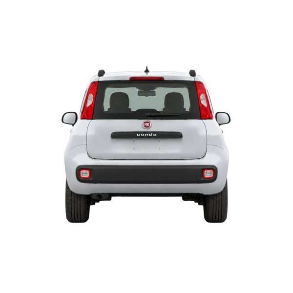 Fiat Panda 2022 باللون فضي، منظر من الخلف