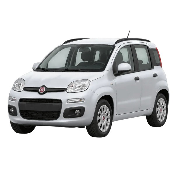 Fiat Panda 2023 en plateado, vista frontal tres cuartos (hacia la izquierda)