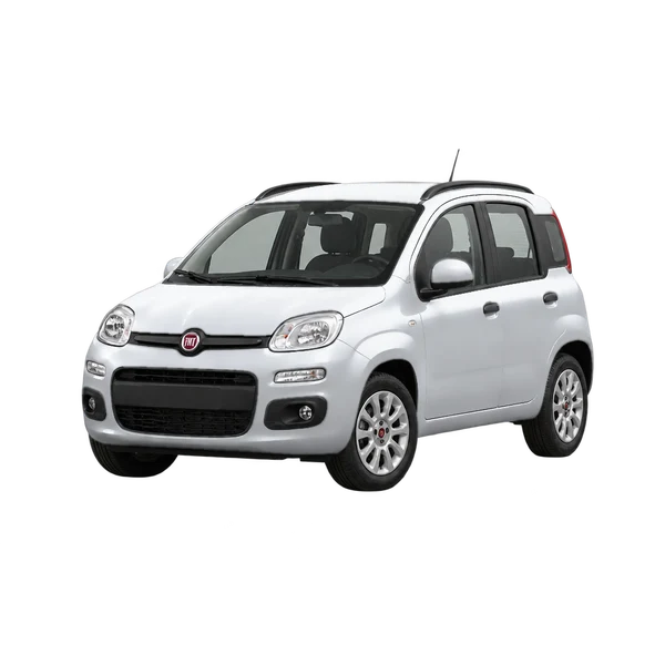 Fiat Panda 2024 en plateado, vista frontal tres cuartos (hacia la izquierda)