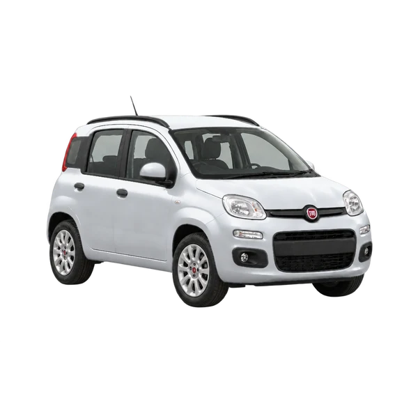Fiat Panda 2024 en plateado, vista tres cuartos frontal (mirando a la derecha)