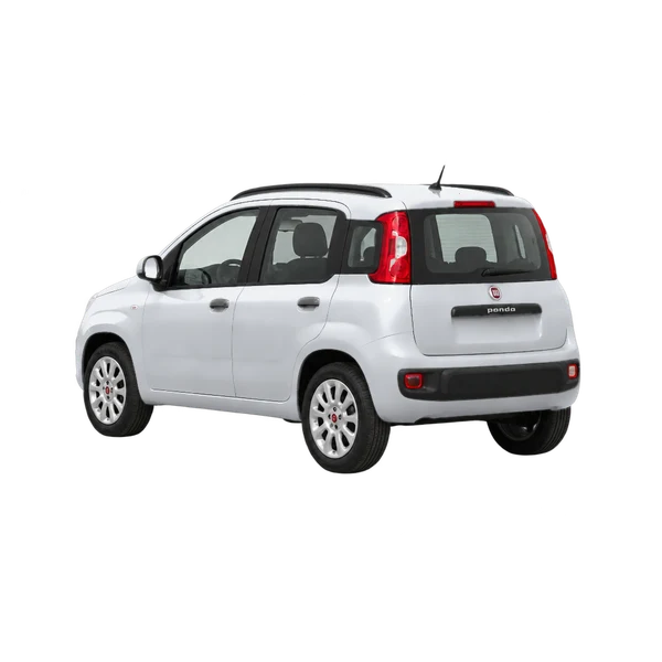 Fiat Panda 2024 en plateado, vista tres cuartos trasero (mirando a la izquierda)