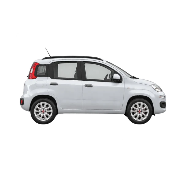 Fiat Panda 2024 en plateado, vista lateral (hacia la derecha)