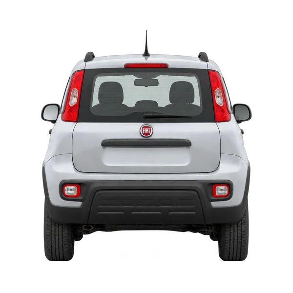 silver 2026 Fiat Panda rear view