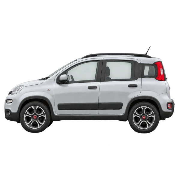 silver 2026 Fiat Panda side (facing left) view