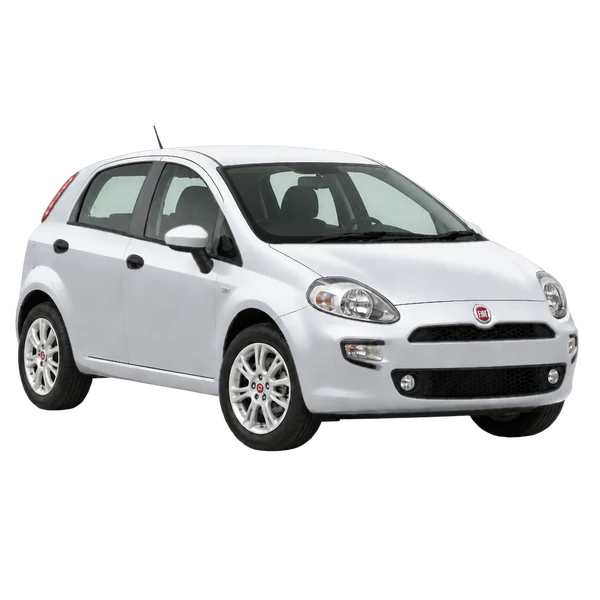 silver 2016 Fiat Punto front three-quarter (facing right) view