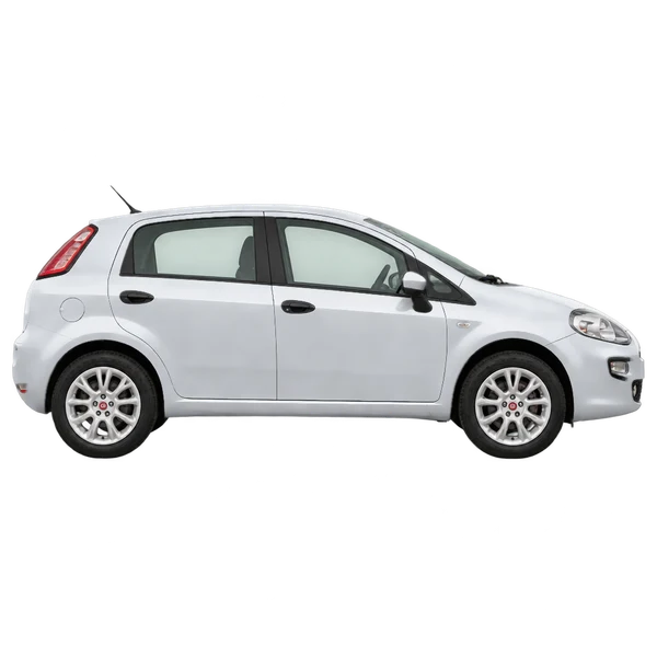 Fiat Punto 2016 prata, vista lateral (voltada para a direita)