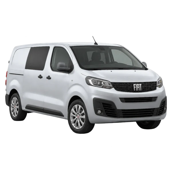 2024 Fiat Scudo in Silber, Ansicht: Dreiviertelansicht vorne (nach links gerichtet)