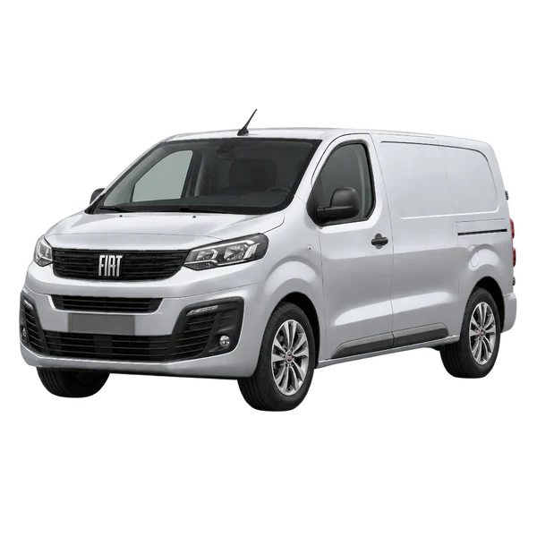2025 Fiat Scudo in Silber, Ansicht: Dreiviertelansicht vorne (nach links gerichtet)