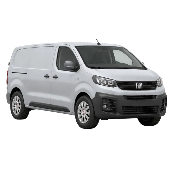 2026 Fiat Scudo in Silber, Ansicht: Dreiviertelansicht vorne (nach links gerichtet)