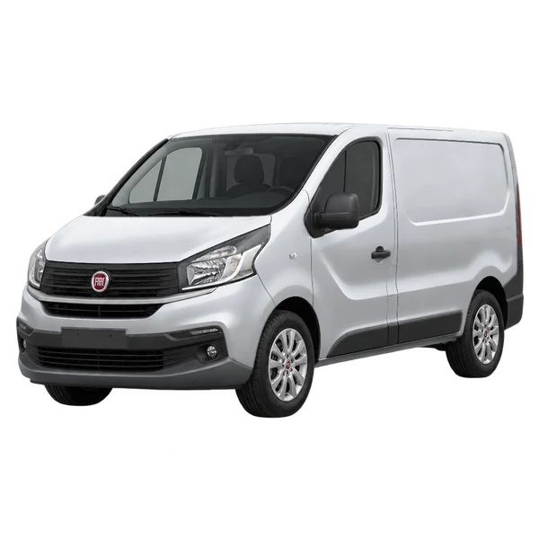 Fiat Talento 2020 prata, vista dianteira em três quartos (voltada para a esquerda)