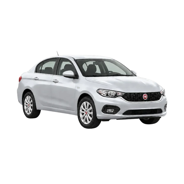 Fiat Tipo 2017 en plateado, vista tres cuartos frontal (mirando a la derecha)