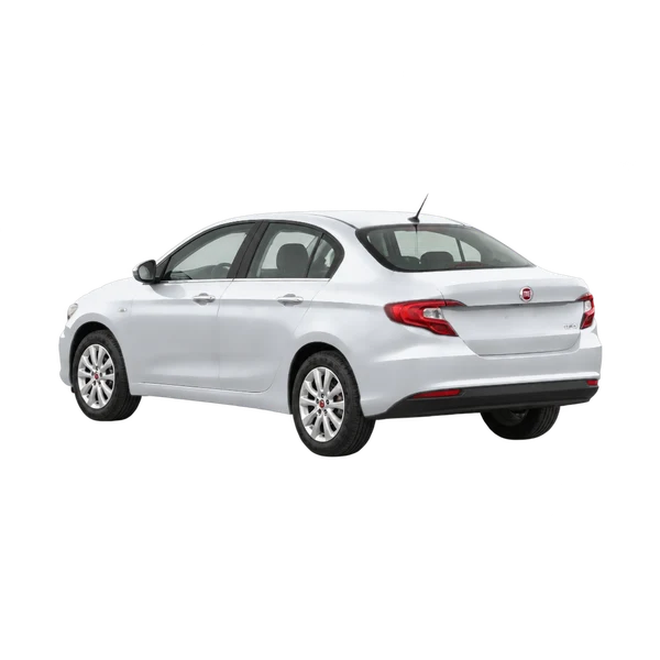 Fiat Tipo 2017 en plateado, vista tres cuartos trasero (mirando a la izquierda)