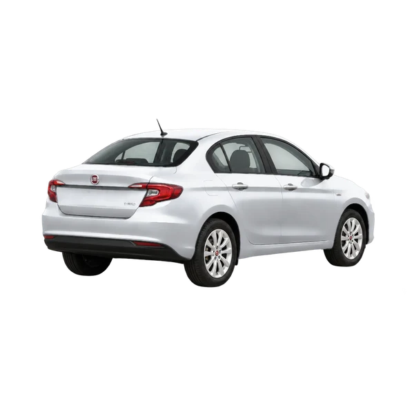 Fiat Tipo 2018 en plateado, vista tres cuartos trasero (mirando a la derecha)