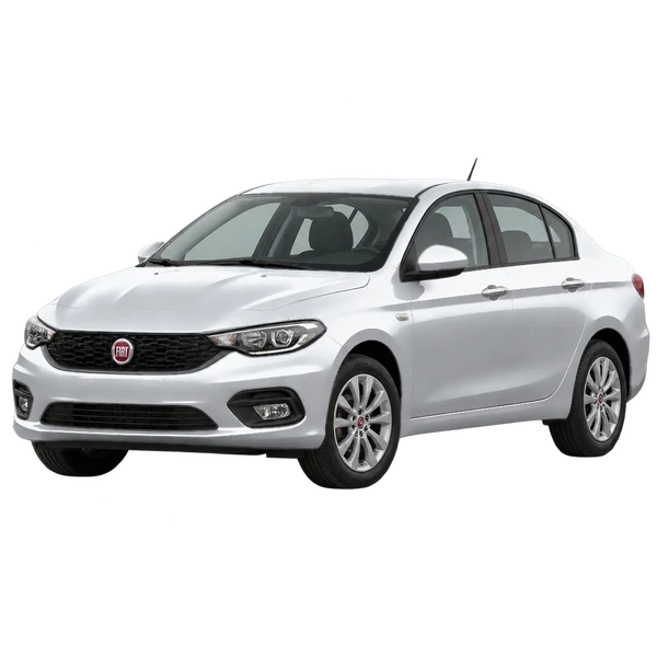 Fiat Tipo 2020 en plateado, vista frontal tres cuartos (hacia la izquierda)