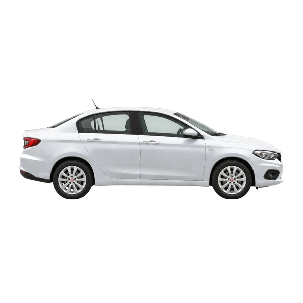 Fiat Tipo 2020 باللون فضي، منظر منظر جانبي (باتجاه اليمين)