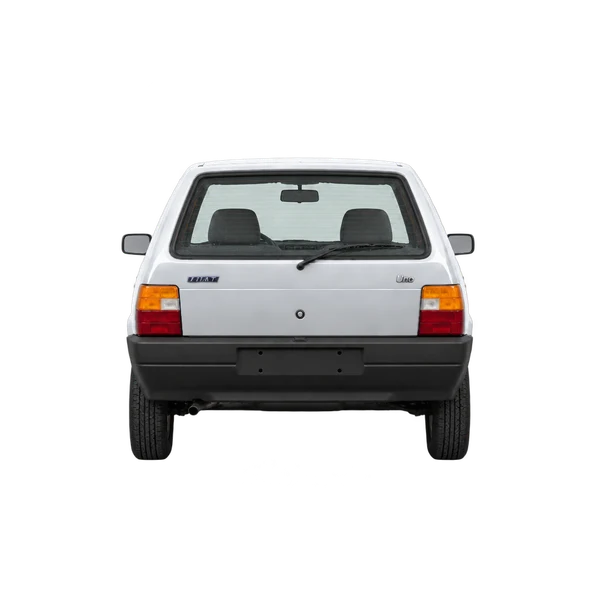 1992 Fiat Uno in Silber, Ansicht: Heck