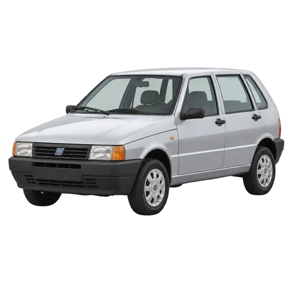 シルバーの2001 Fiat Uno(フロントスリークォーター(左向き)ビュー)