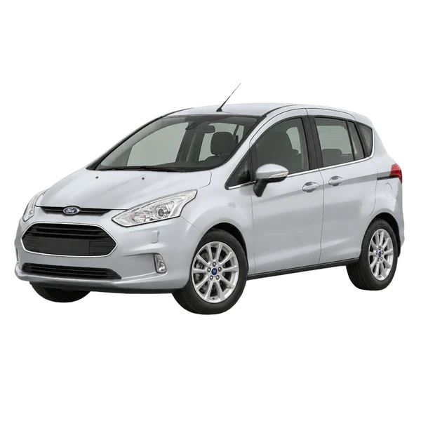 Ford B-Max 2017 prata, vista dianteira em três quartos (voltada para a esquerda)