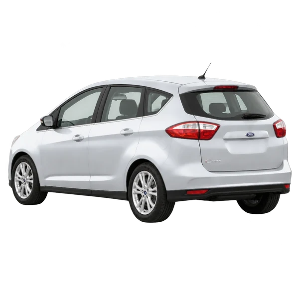 2011 Ford C-Max in Silber, Ansicht: Dreiviertelansicht von hinten (nach links gerichtet)