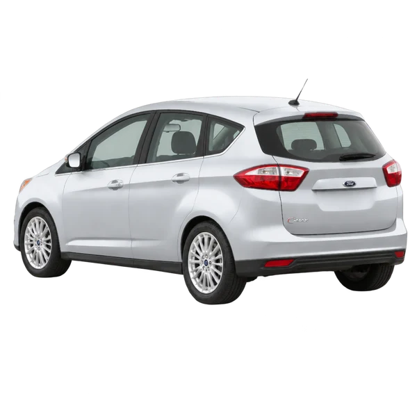 Ford C-Max 2012 باللون فضي، منظر ثلاثة أرباع خلفي (باتجاه اليسار)