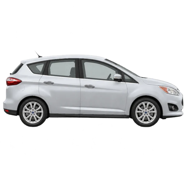 シルバーの2015 Ford C-Max(側面(右向き)ビュー)