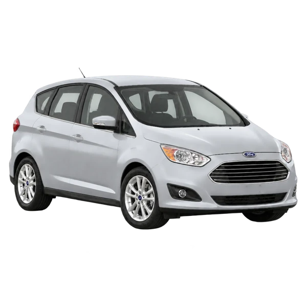 シルバーの2019 Ford C-Max（フロントスリークォーター（右向き）ビュー）