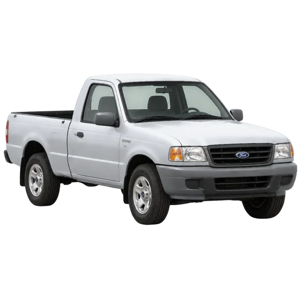 2001 Ford Courier in Silber, Ansicht: Dreiviertelansicht vorne (nach links gerichtet)