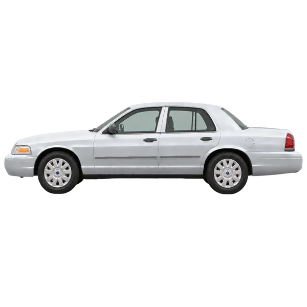 2002 Ford Crown Victoria in Silber, Ansicht: Seite (nach links gerichtet)