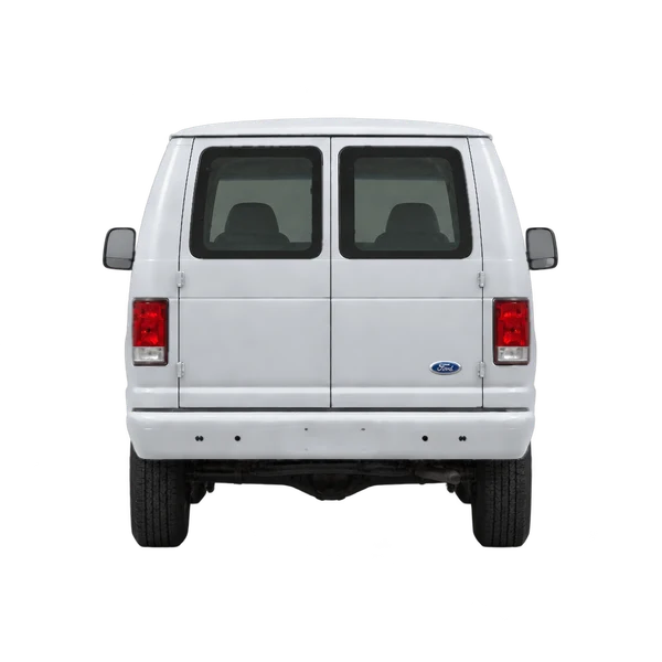 Ford E-150 2007 باللون فضي، منظر من الخلف