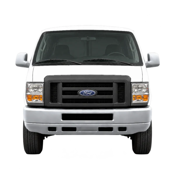 Ford E-150 2010 en plateado, vista frontal