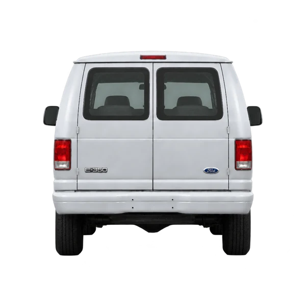 Ford E-350 1997 argent, vue arrière