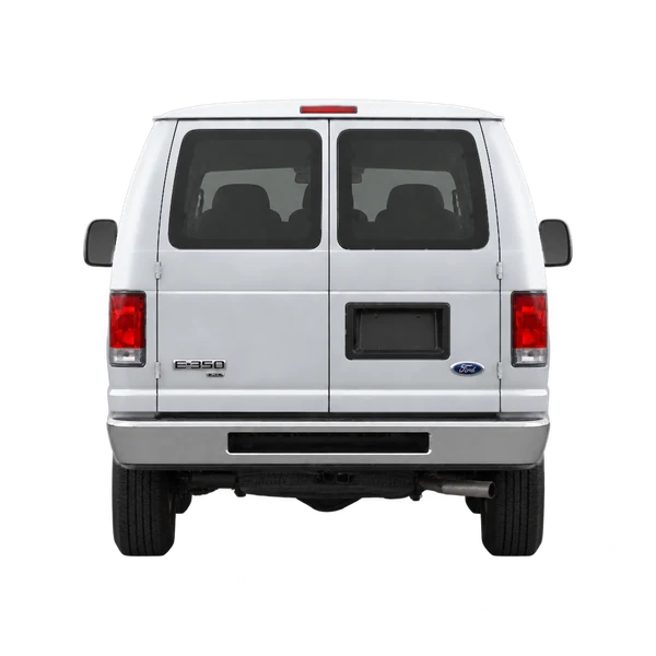 2012 Ford E-350 in Silber, Ansicht: Heck